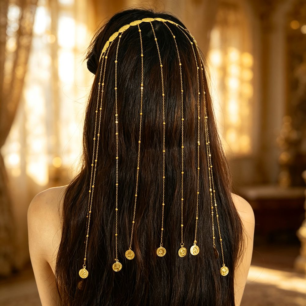 Ethnic Fashion Shoot - سلسلة رأس بوهو عرقية غجرية بلون