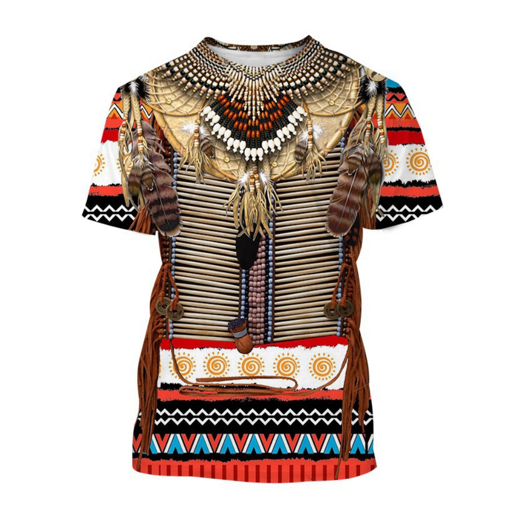 Fashion Ethnic Indian Clothing - الهندي تي شيرت العرقية نمط ثلاثية