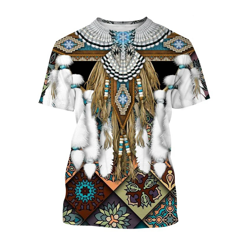 Fashion Ethnic Indian Clothing - تي شيرت بأكمام قصيرة للرجال والنساء