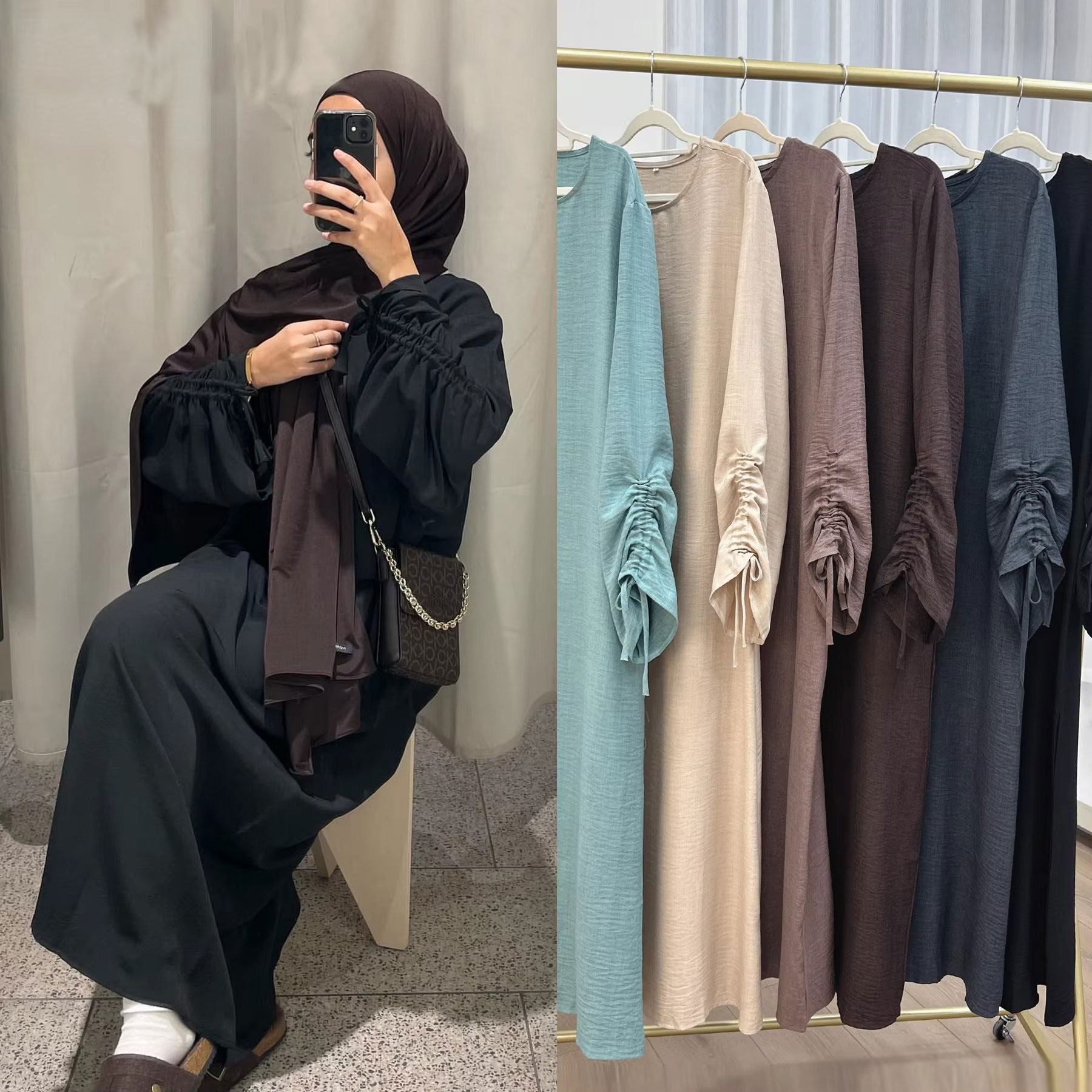 Abaya Modest Wear - فستان عيد إسلامي متواضع للنساء عباية