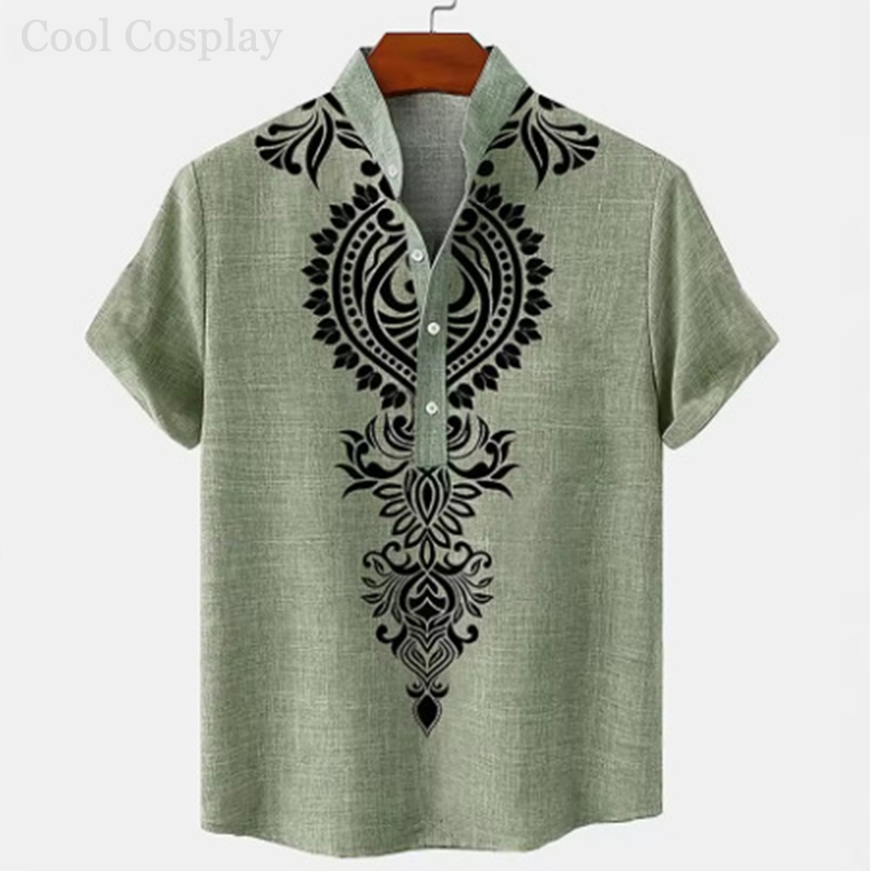 قميص هينلي رجالي بتصميم عتيق،  - مراجعة Ethnic Fashion Men وسعره