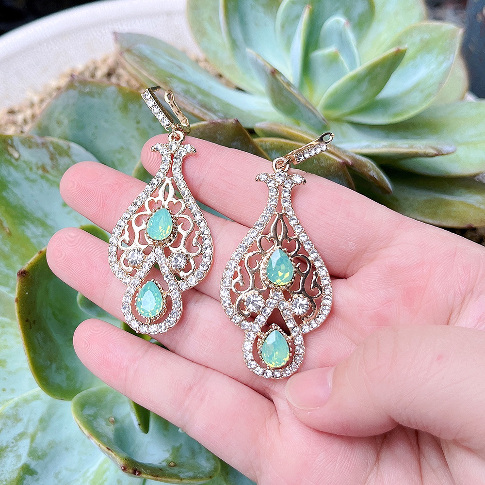 أقراط ذهبية اللون للنساء ، الج - مراجعة Ethnic Chic Fashion وسعره