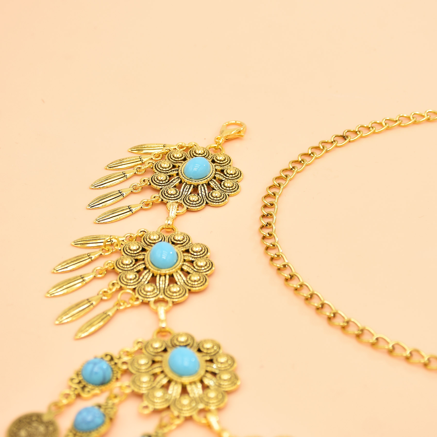 سلسلة خصر هندسية عتيقة ، قلادة - مراجعة Ethnic Fashion Accessories وسعره