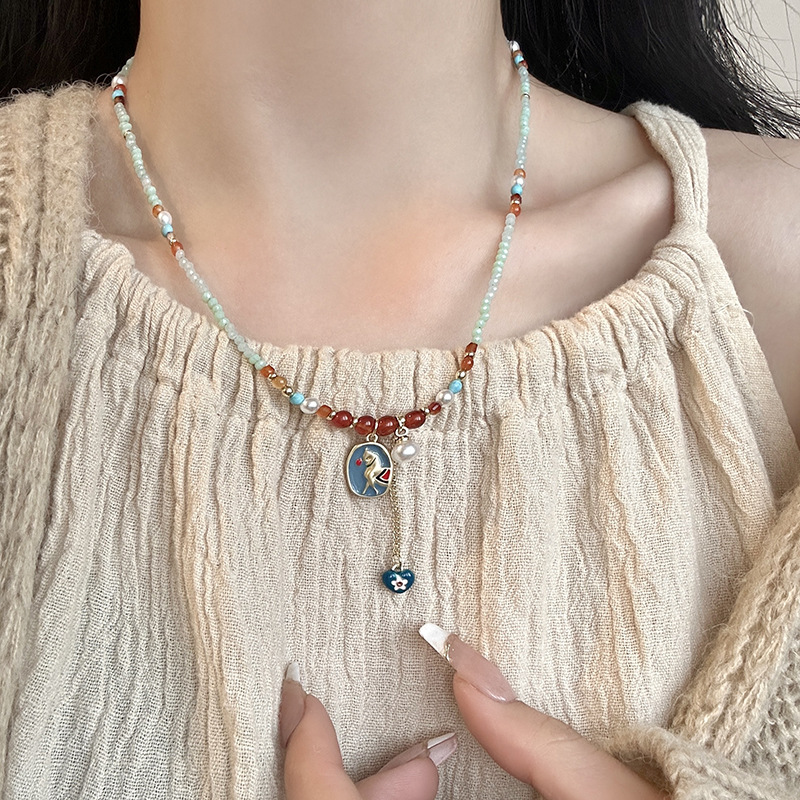 قلادة تشوكر نسائية جديدة بتصمي - مراجعة Ethnic Chic Fashion وسعره