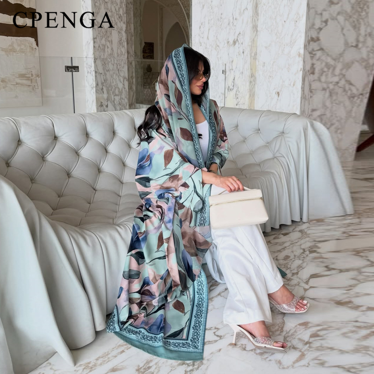 عباءة دبي فاخرة بطباعة زهور، ف - مراجعة Abaya Modest Wear وسعره