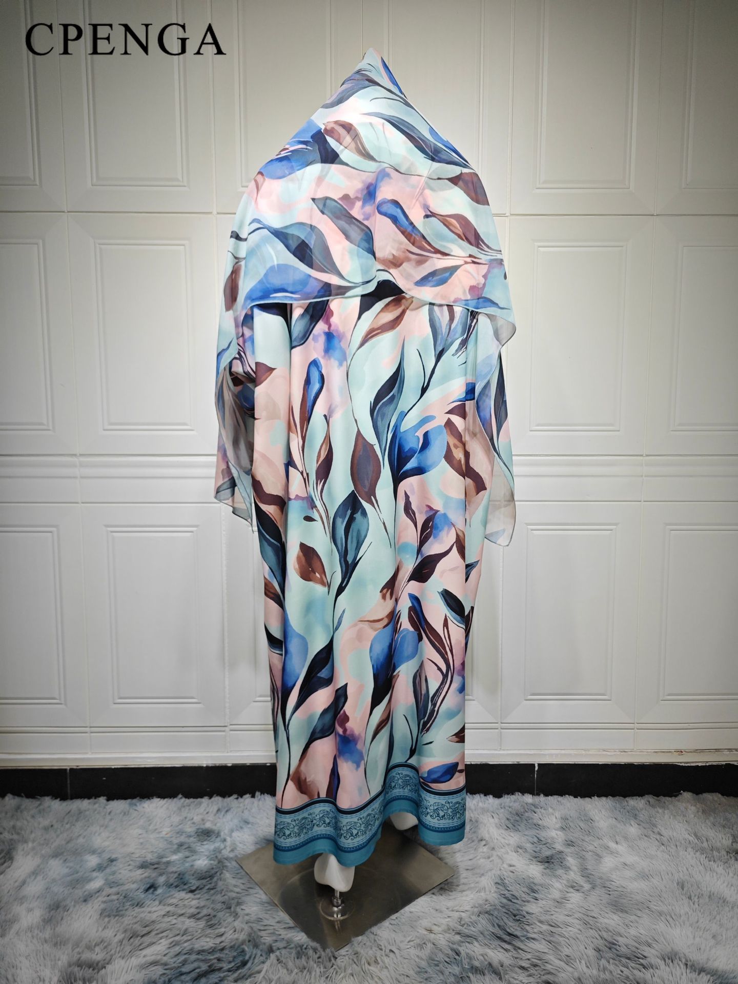 عباءة دبي فاخرة بطباعة زهور، ف - مراجعة Abaya Modest Wear وسعره