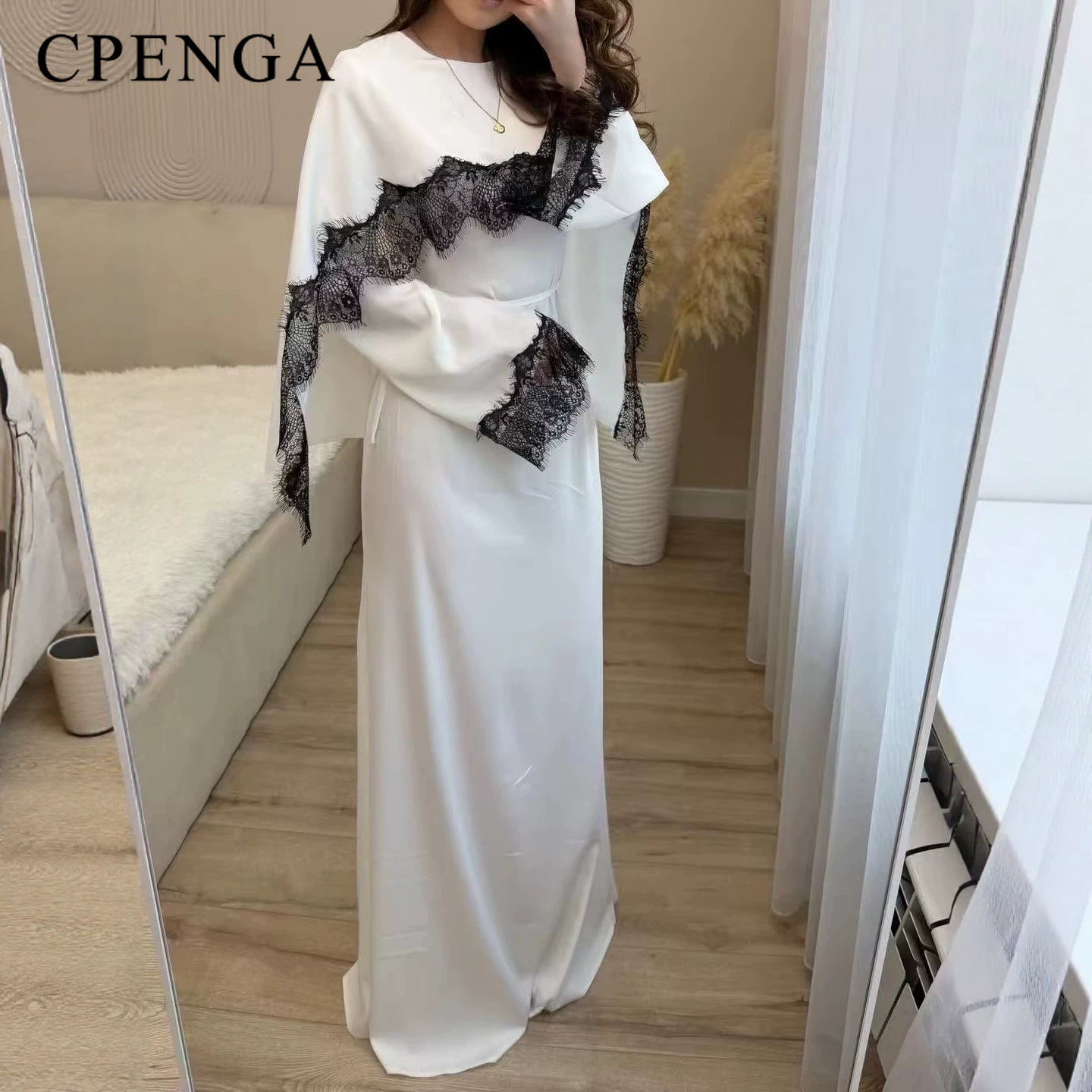 عباية دبي فاخرة مع شال دانتيل  - مراجعة Abaya Modest Wear وسعره