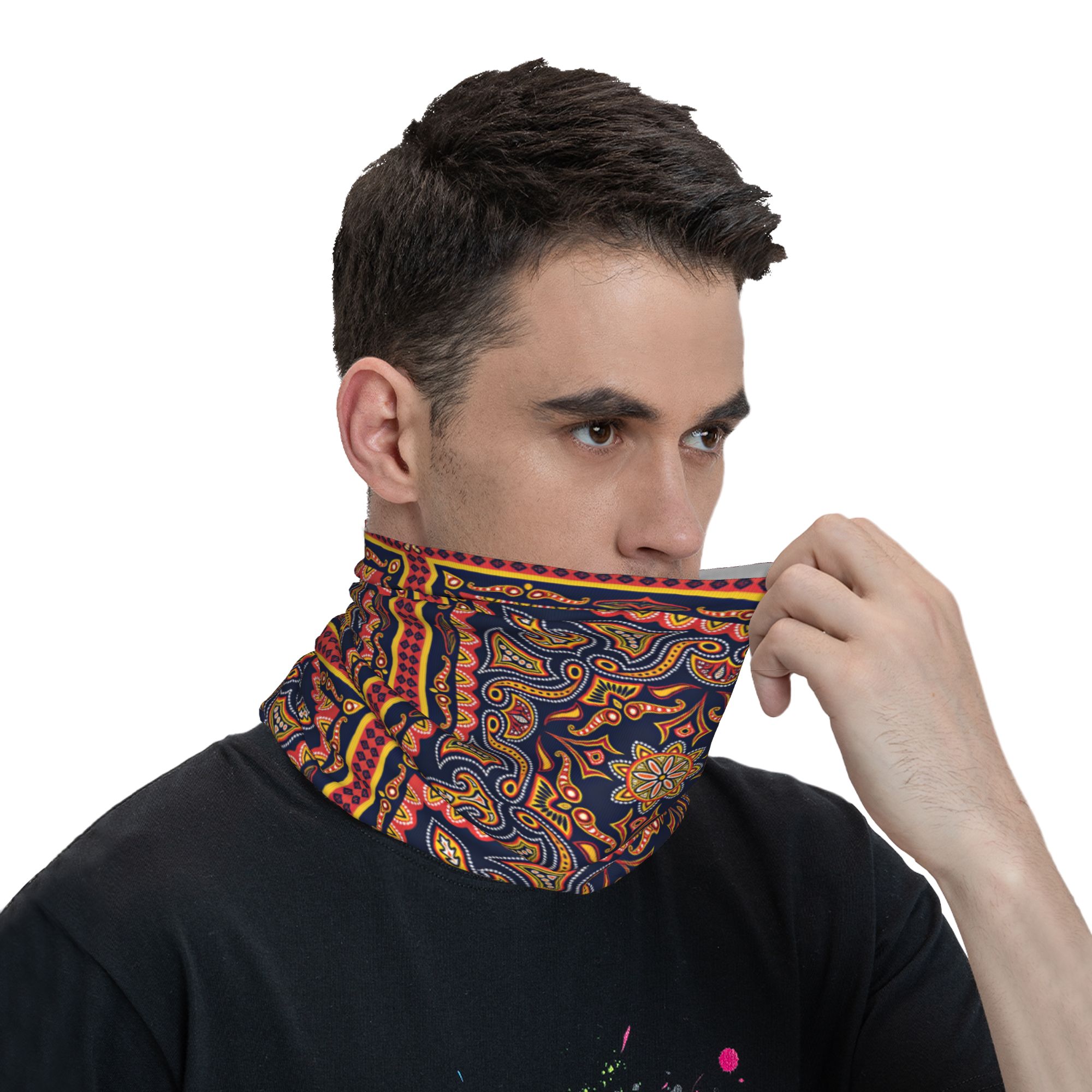 غطاء رقبة ووجه بتصميم عرقي منق - مراجعة Ethnic Fashion Men وسعره